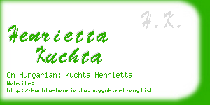 henrietta kuchta business card